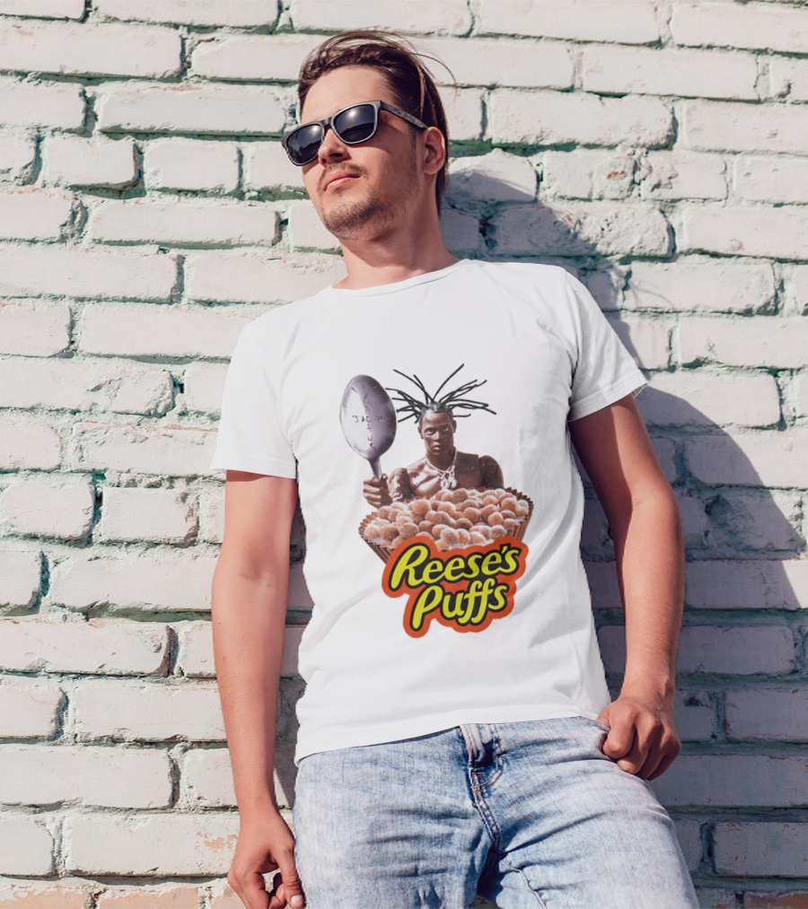 Travis Scott Reese's Puffs Cereal Spoon Branding T-Shirt