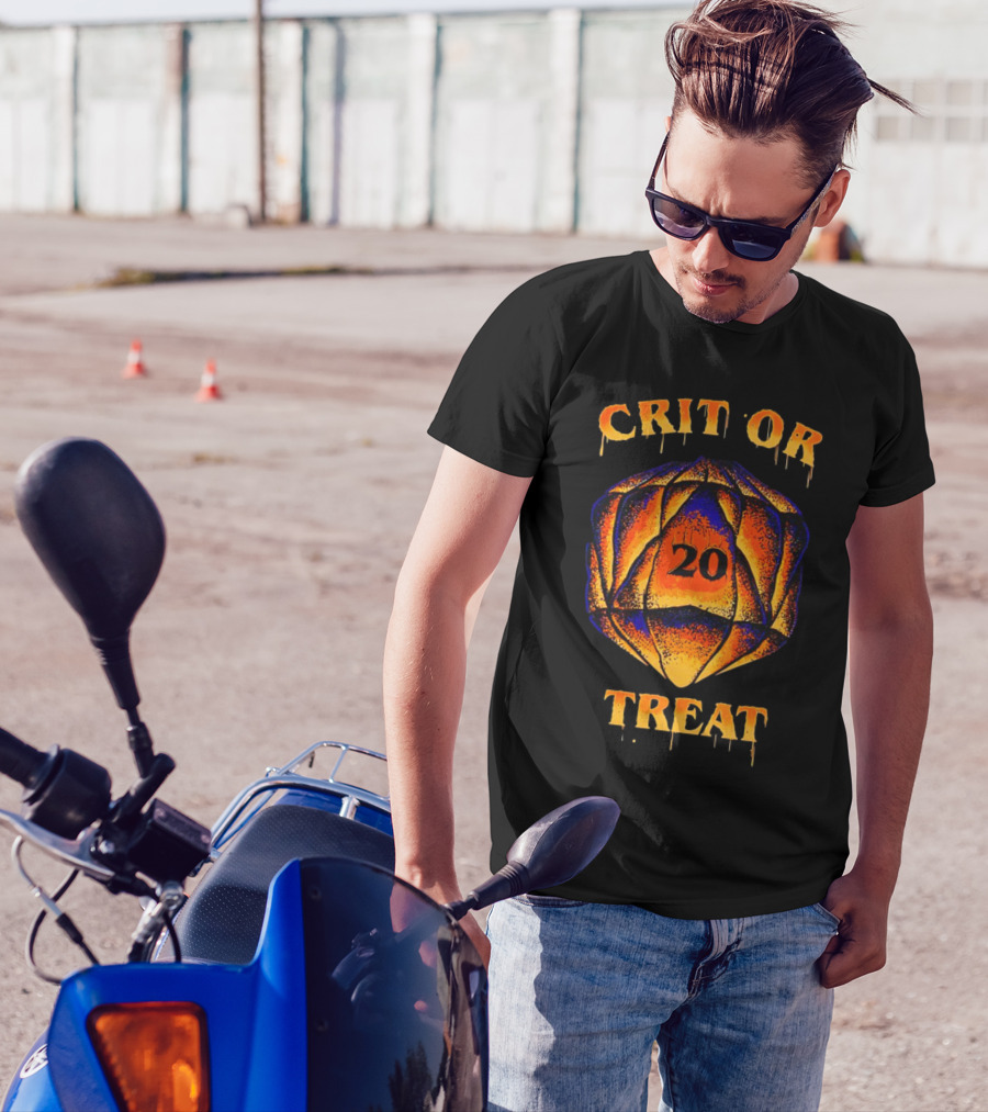 Crit Or Treat 20-Sided Dice Halloween T-Shirt