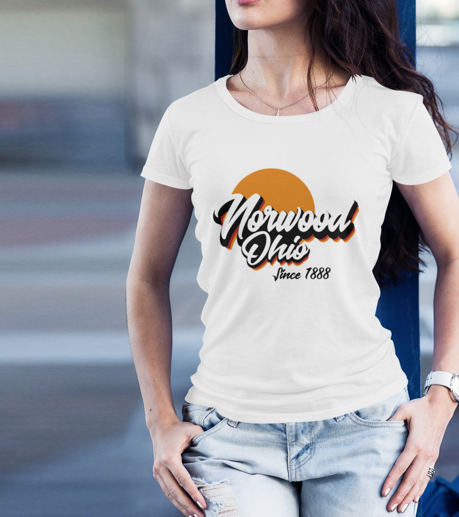 Norwood Ohio Since 1888 Retro Sunset T-Shirt