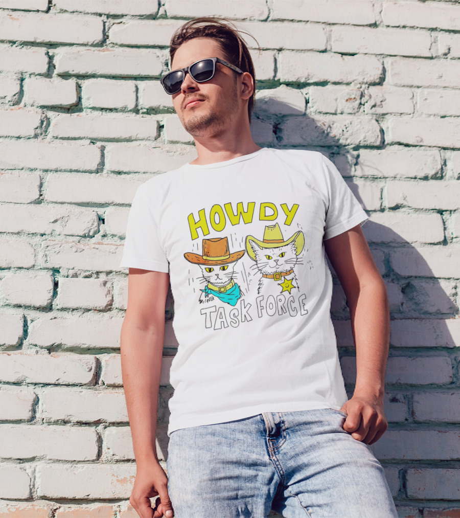 Howdy Cat Task Force Cowboy Cats T-Shirt