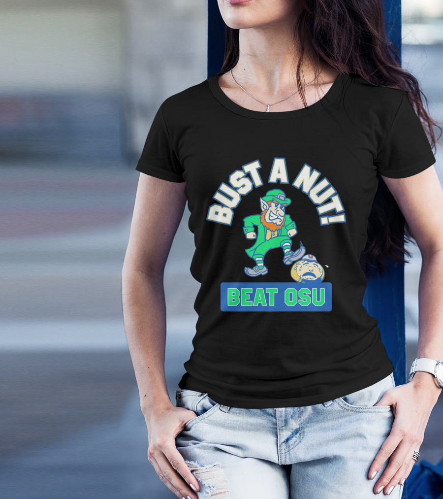 Bust A Nut Legendary Showdown Spirit Fun With Notre Dame Vs OSU Football T-Shirt