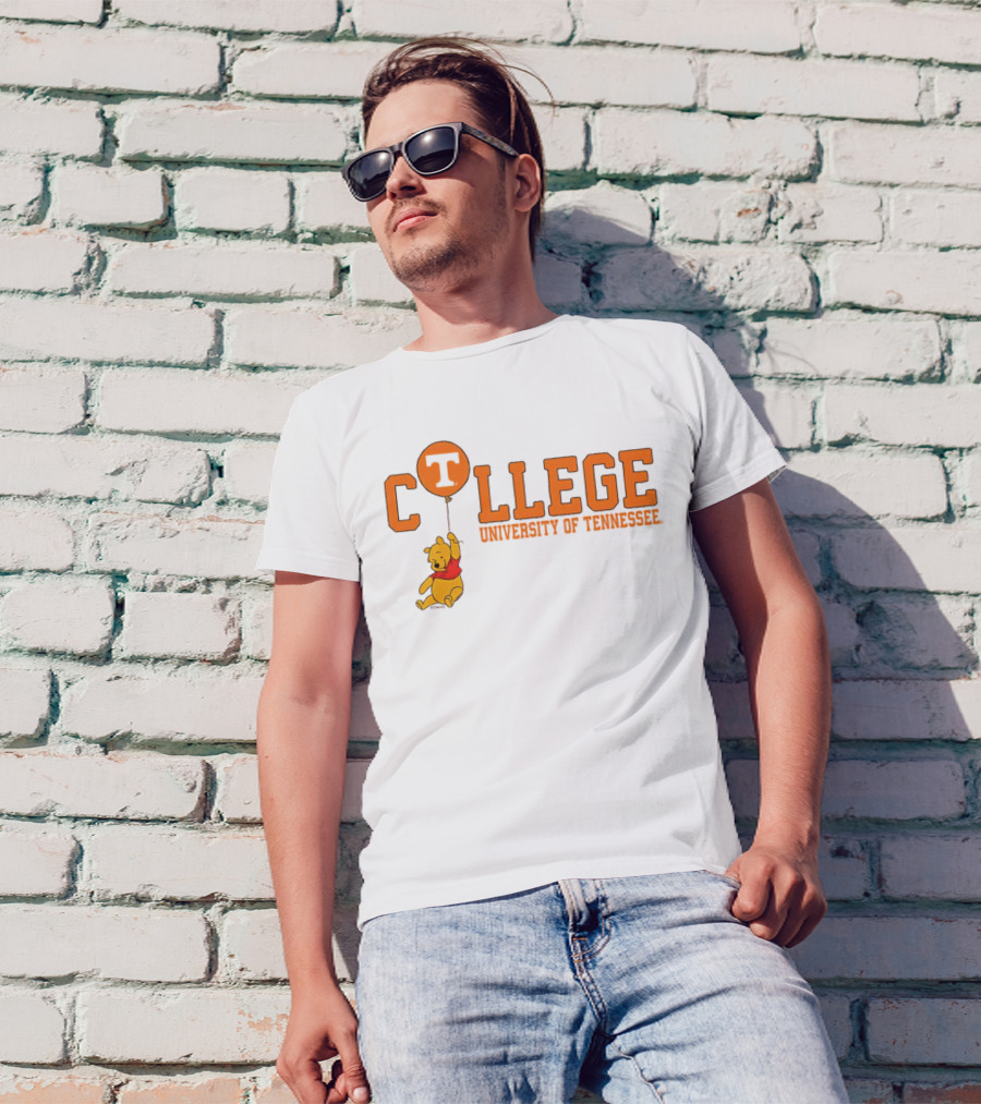 Tennessee Volunteers University Of Tennessee Pooh College Balloon T-Shirt