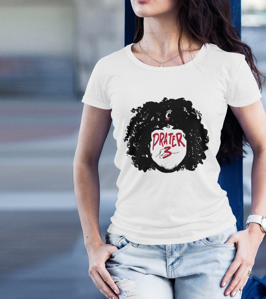 Prater 3 Hair Silhouette Cincinnati Bearcats Football T-Shirt