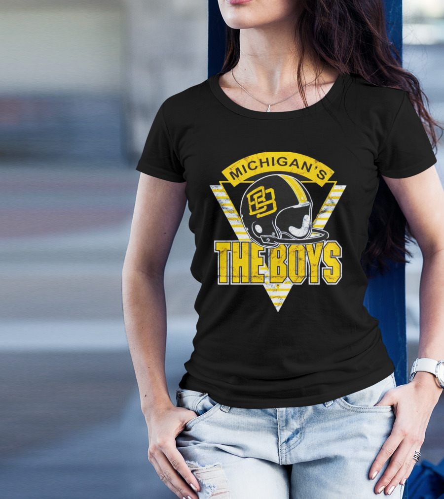 Michigan's The Boys Football Helmet T-Shirt