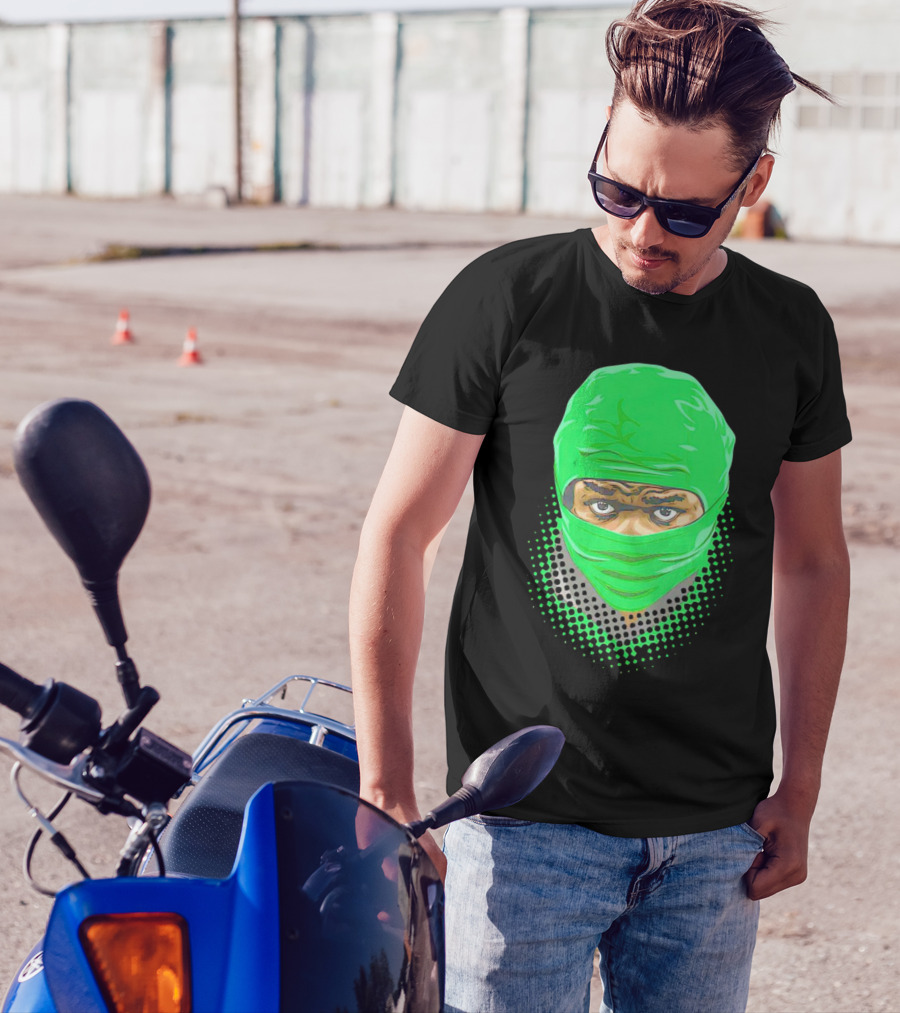 Bucky Irving Green Mask Oregon Ducks Vintage T-Shirt