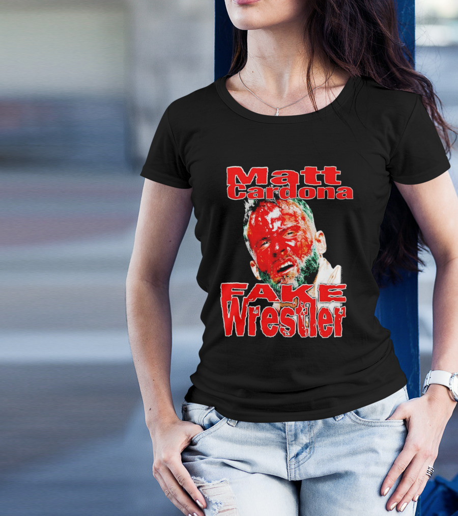 Matt Cardona Bloodied Face Fake Wrestler T-Shirt