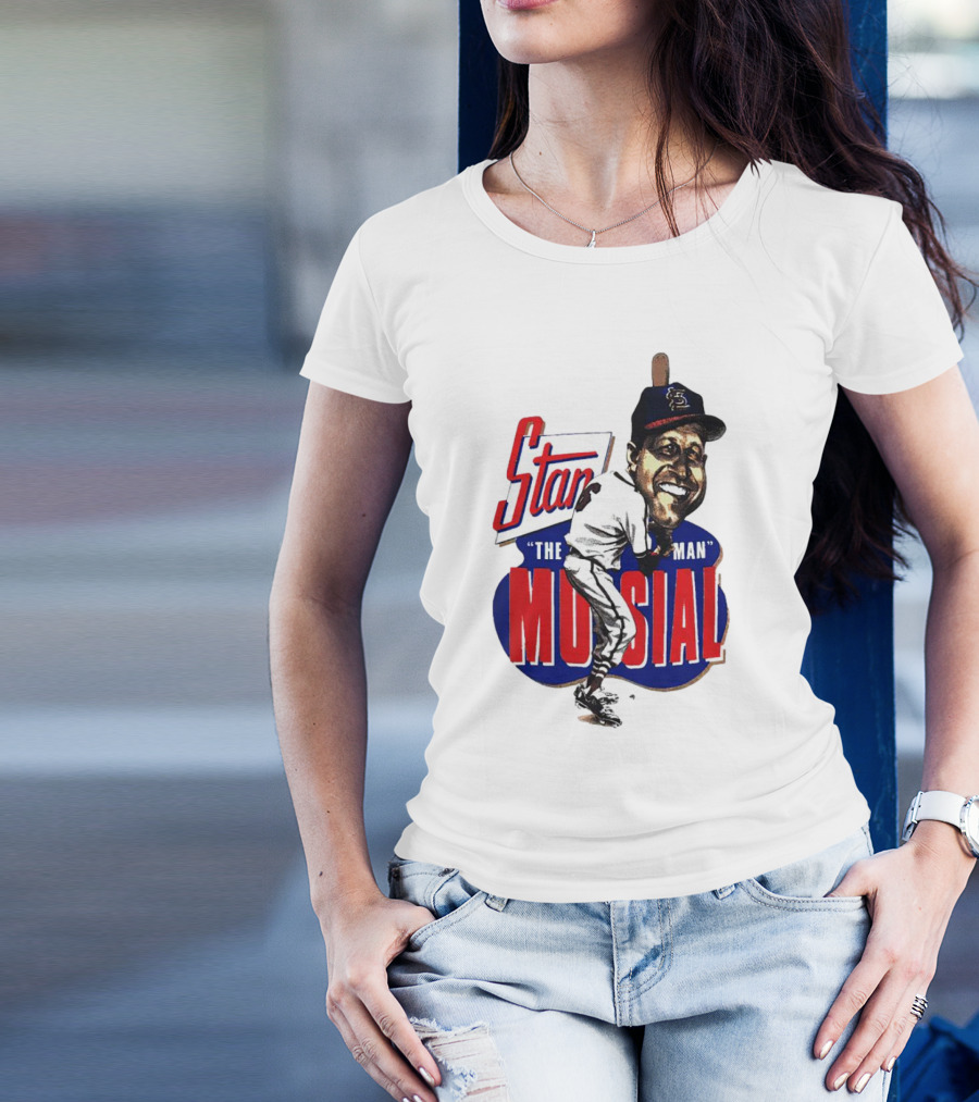 Stan Musial The Man St. Louis Cardinals Caricature T-Shirt