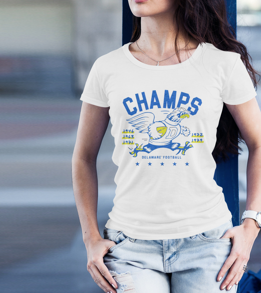 Delaware Football Champs 5-Time Champions 1946 1963 1971 1972 1979 T-Shirt