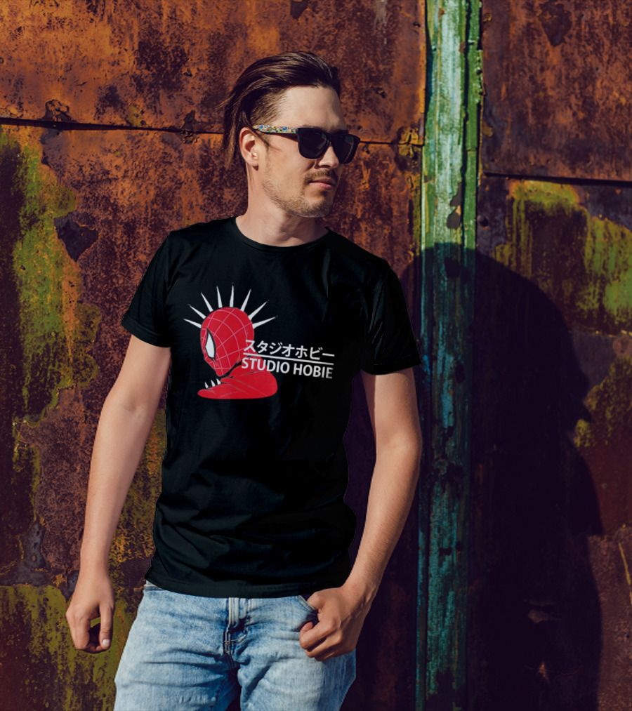 Studio Hobie Spider-Punk Hobart Brown Ghibli T-Shirt