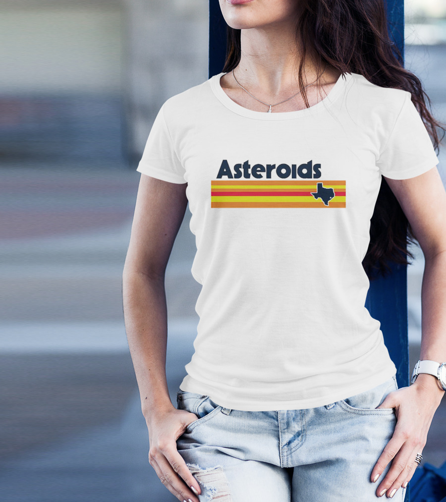 Asteroids Houston Astros Texas Stripe T-Shirt