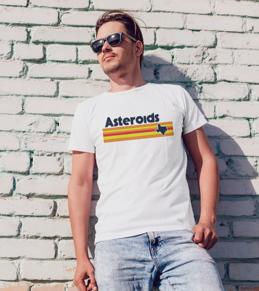 Asteroids Houston Astros Texas Stripe T-Shirt