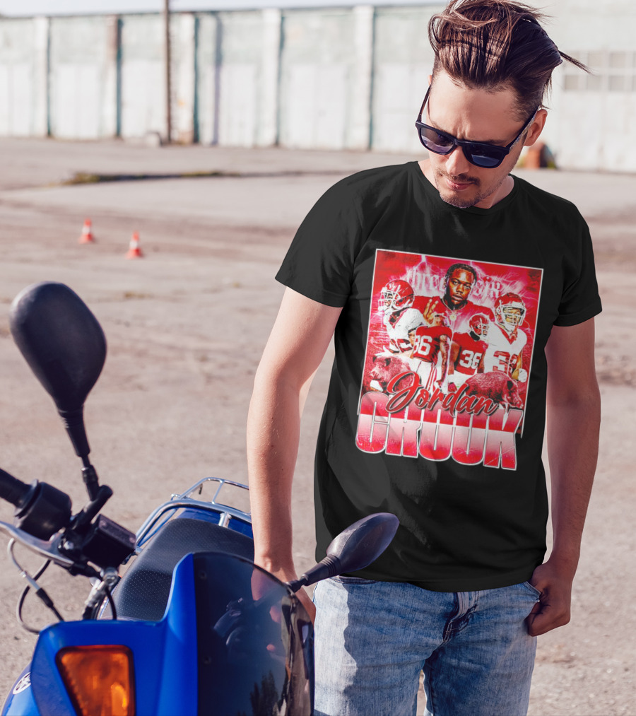 Jordan Crook Arkansas Razorbacks Football Vintage Collage T-Shirt