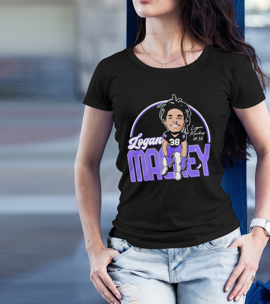Logan Mackey 38 Weber State Wildcats Football Signature T-Shirt