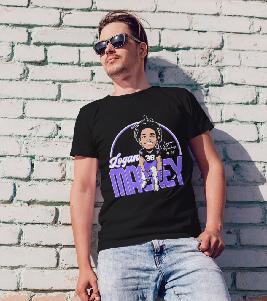 Logan Mackey 38 Weber State Wildcats Football Signature T-Shirt