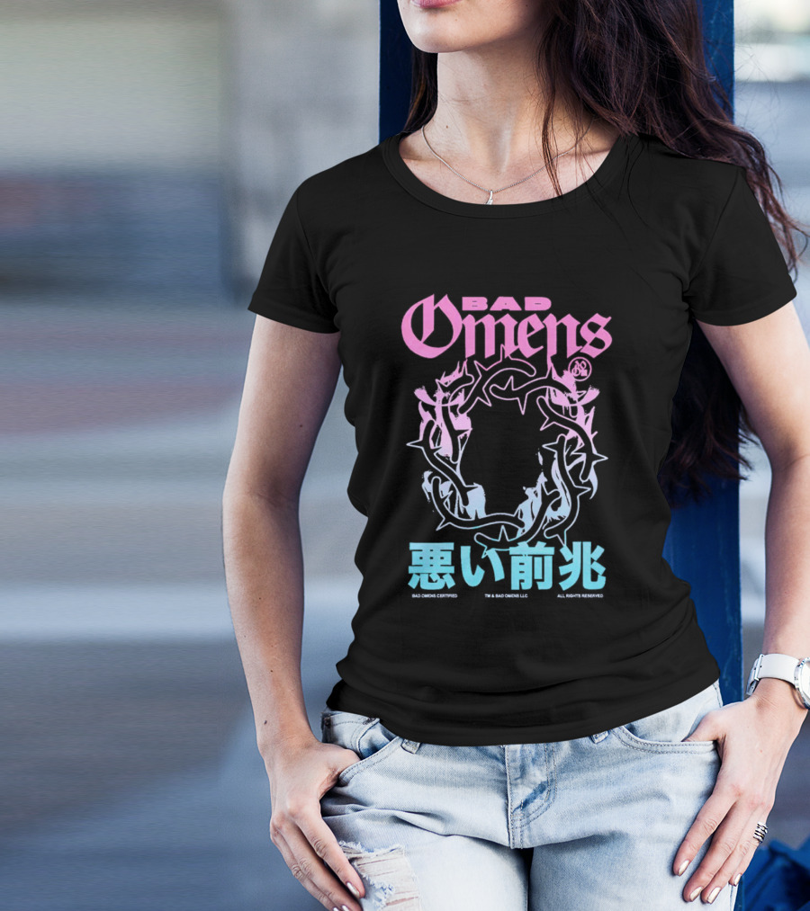 Bad Omens Thorn Crown 悪い前兆 T-Shirt
