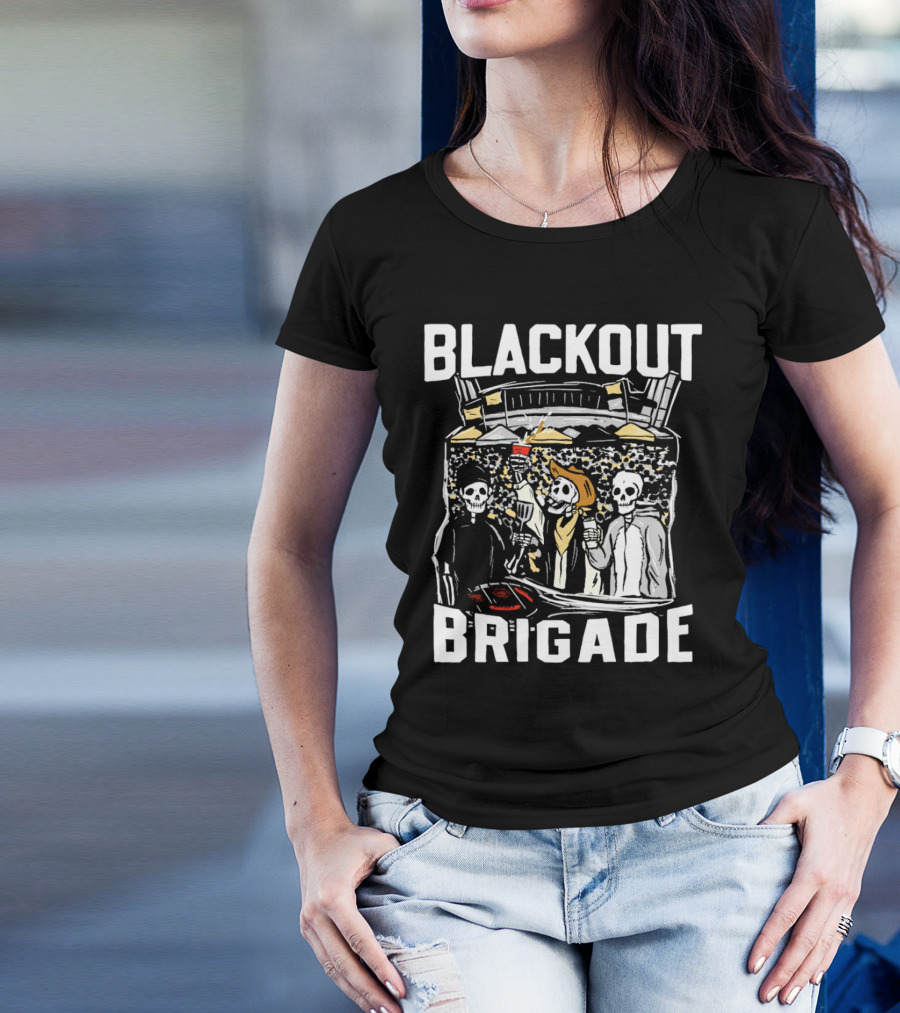 Blackout Brigade Colorado Buffaloes Football Stadium Skeletons Party T-Shirt