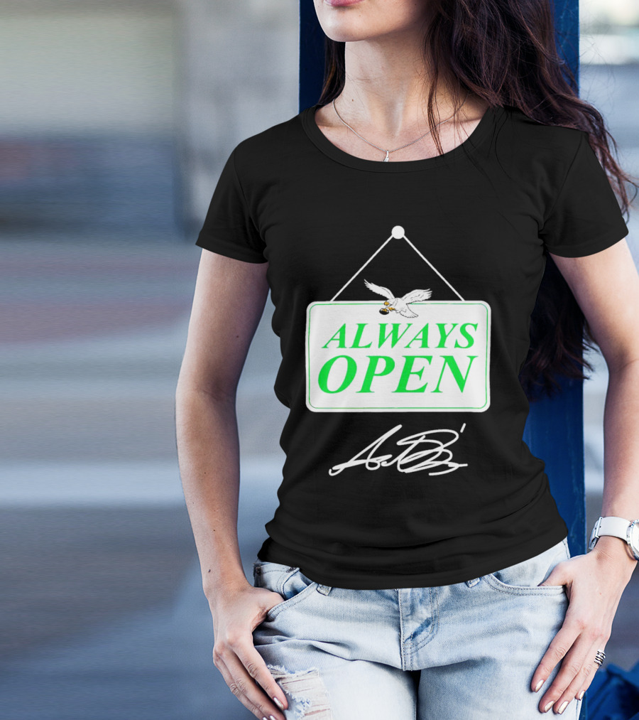 Eagles Autism Foundation Always Open Sign With Eagle And Signature T-Shirt