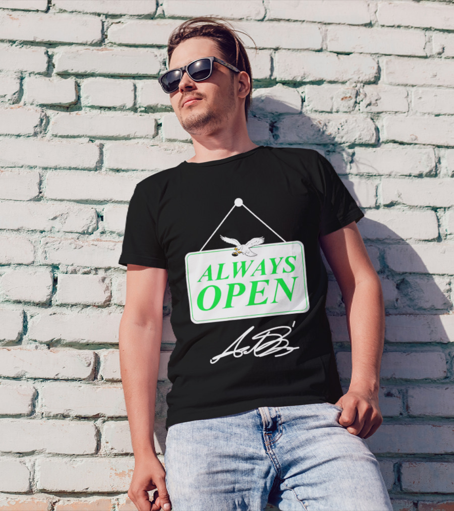 Eagles Autism Foundation Always Open Sign With Eagle And Signature T-Shirt