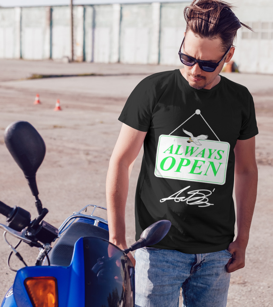 Eagles Autism Foundation Always Open Sign With Eagle And Signature T-Shirt