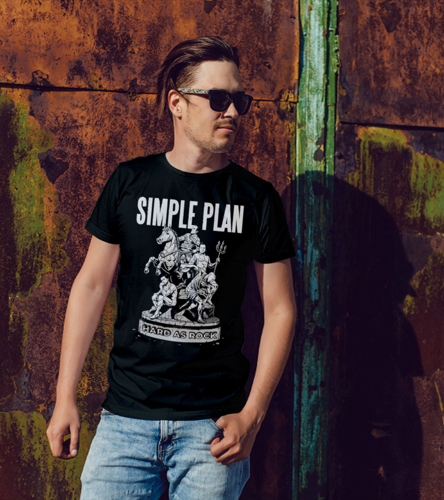 Simple Plan Hard As Rock Statue T-Shirt
