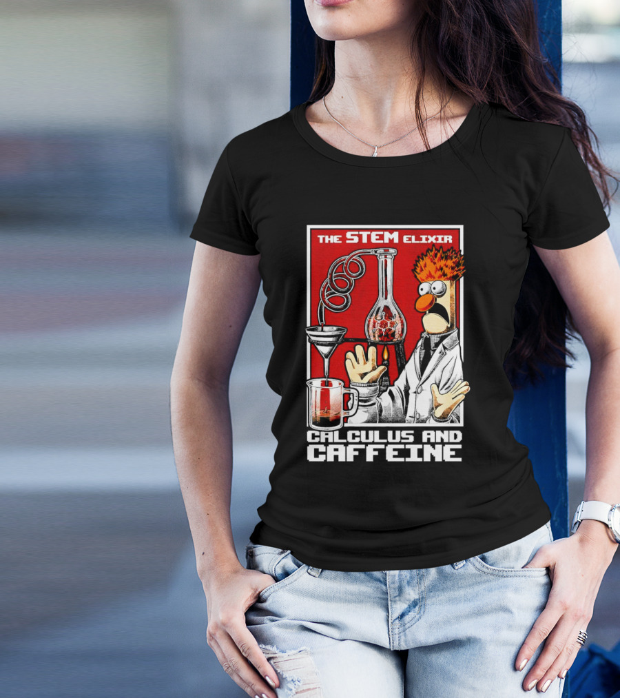 The STEM Elixir Calculus And Caffeine Beaker Character T-Shirt