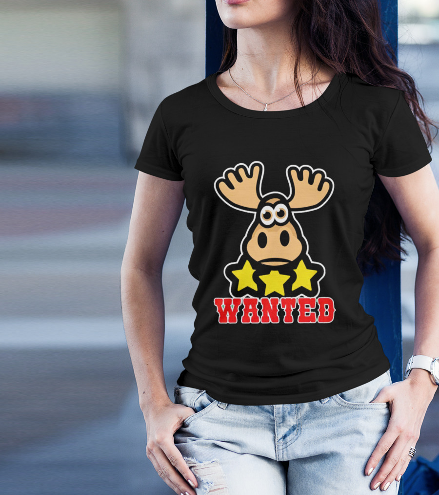 Wanted Three Star Moose Red Dead Redemption T-Shirt