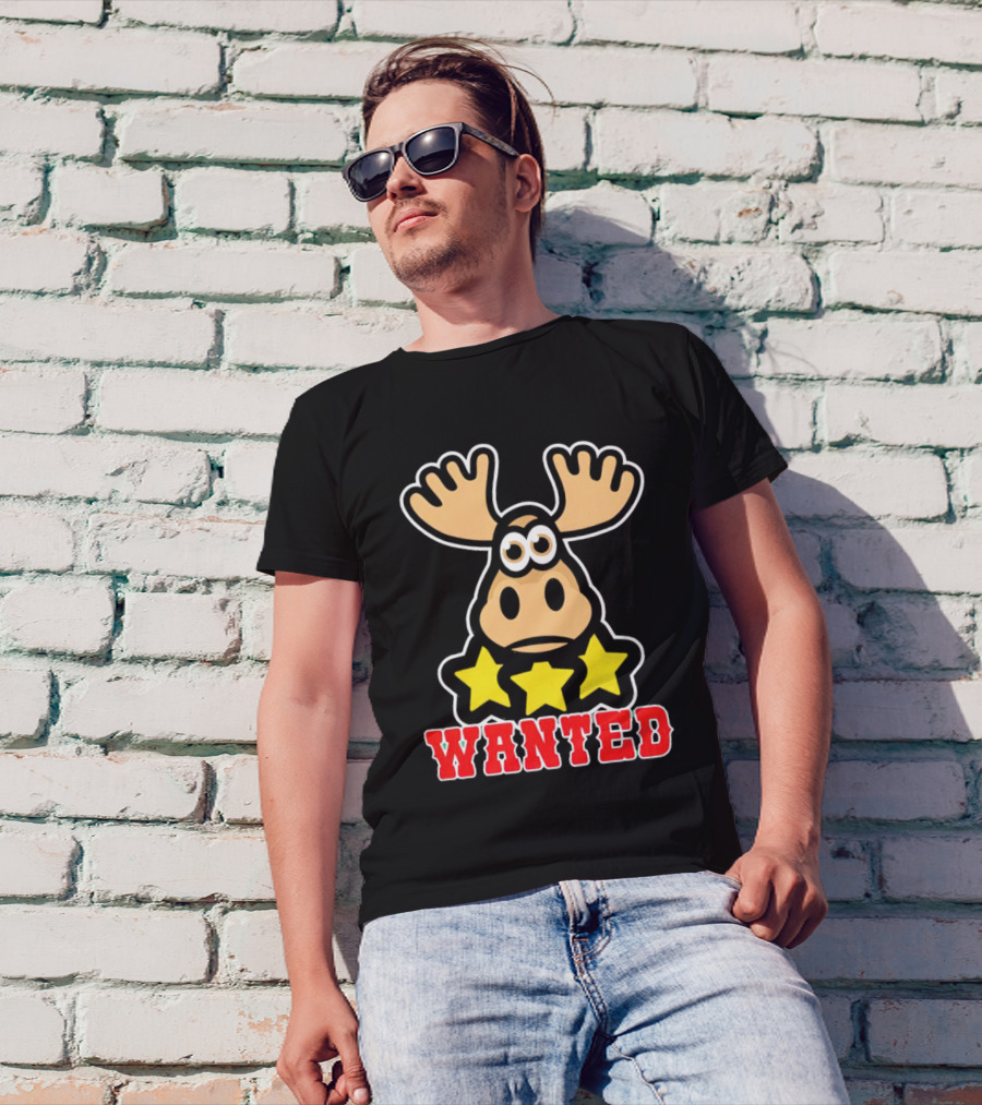 Wanted Three Star Moose Red Dead Redemption T-Shirt