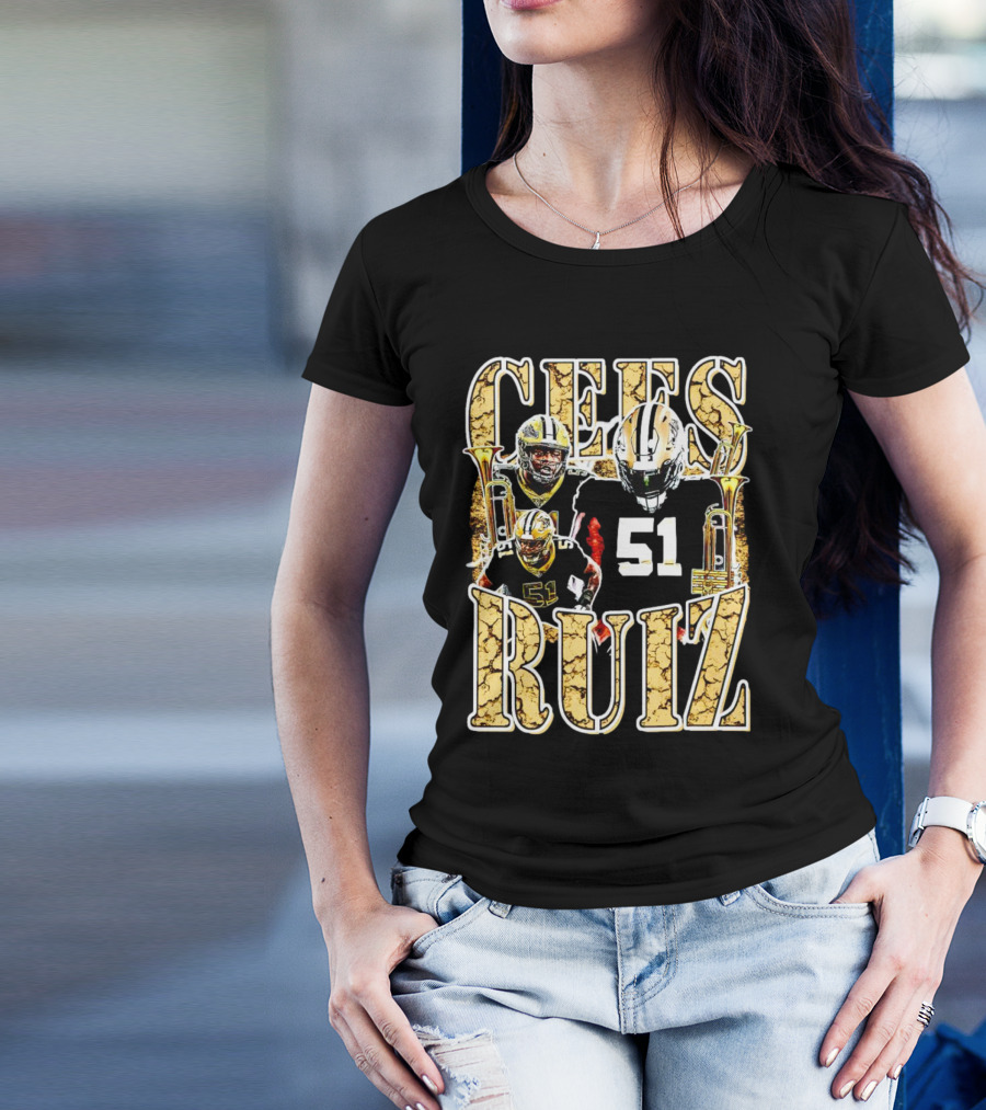 Cees Ruiz 51 New Orleans Saints Football Iconic T-Shirt