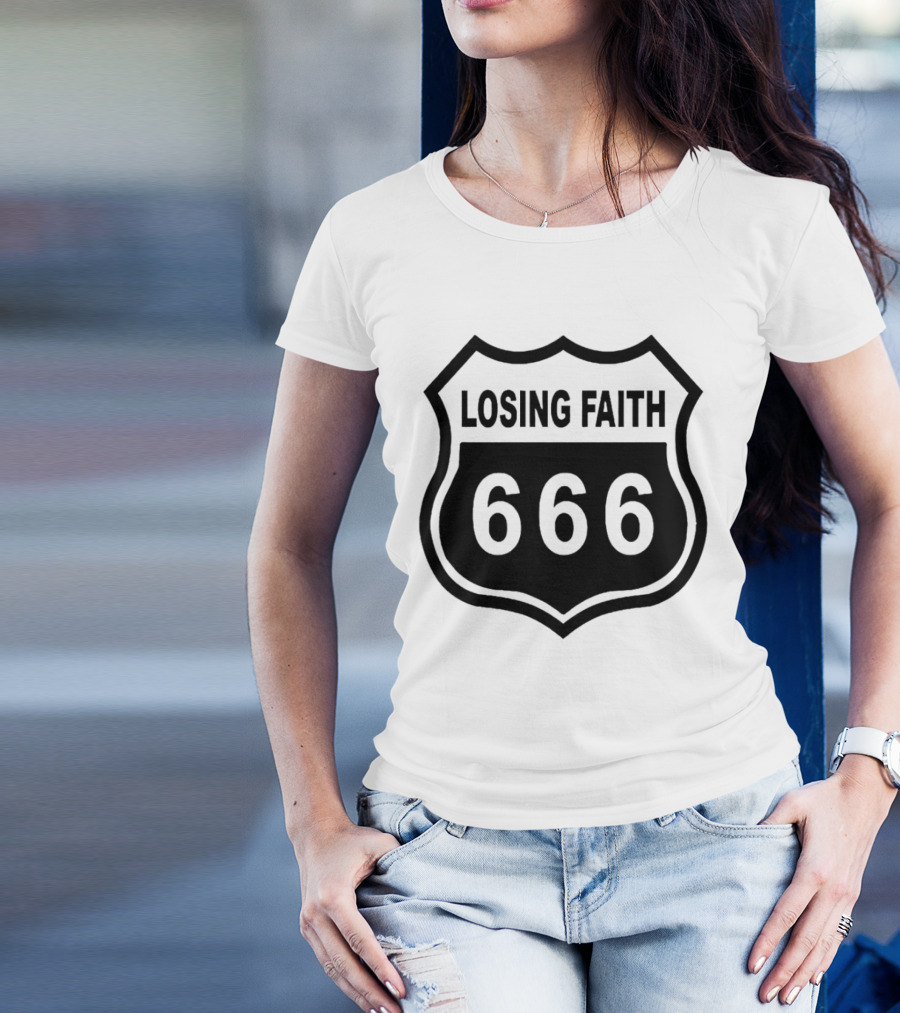 Losing Faith 666 Nikki Sixx Motley Crue Emblem T-Shirt
