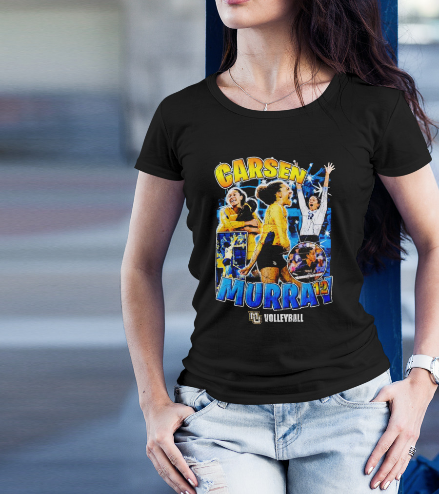 Carsen Murray 12 Marquette University Volleyball Mural T-Shirt