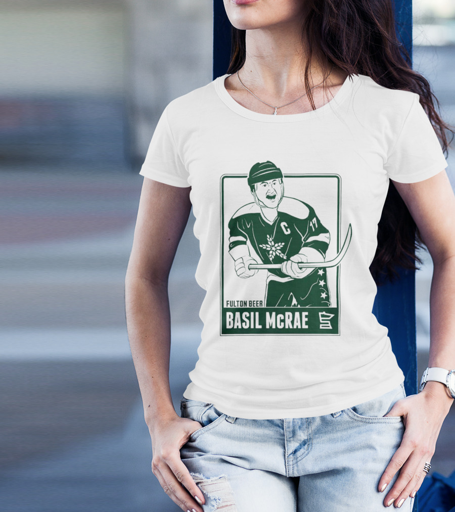 Fulton Beer Basil McRae Columbus Blue Jackets Hockey Player T-Shirt