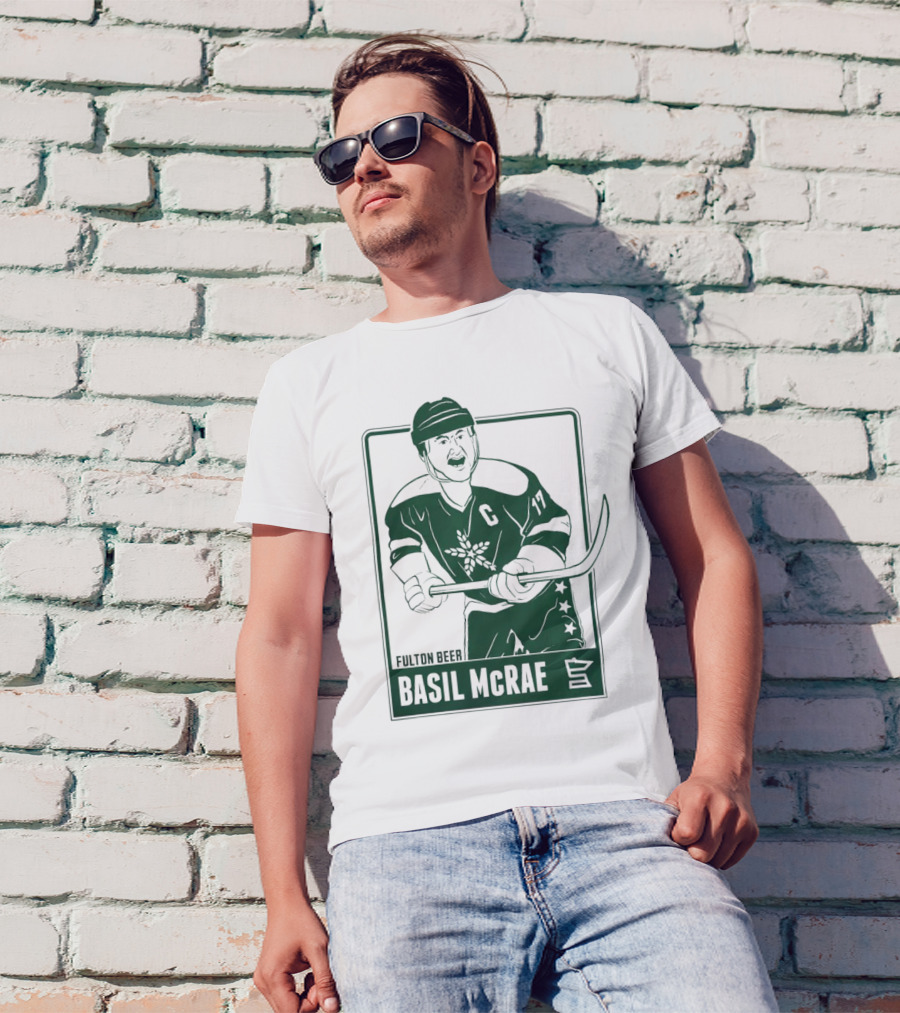 Fulton Beer Basil McRae Columbus Blue Jackets Hockey Player T-Shirt
