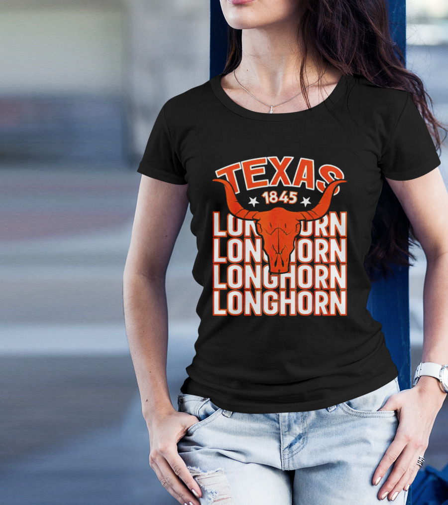 Texas Longhorn 1845 Horns Star T-Shirt