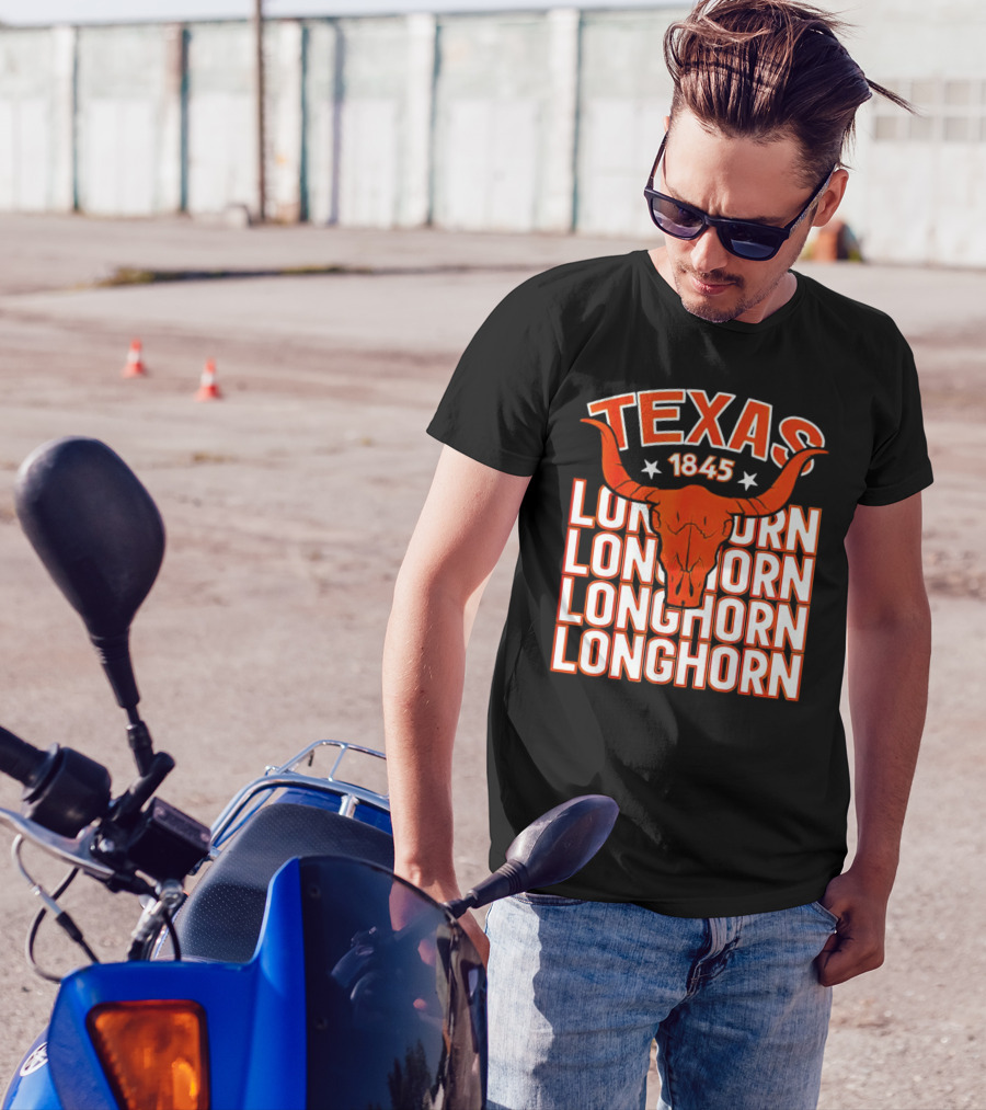 Texas Longhorn 1845 Horns Star T-Shirt
