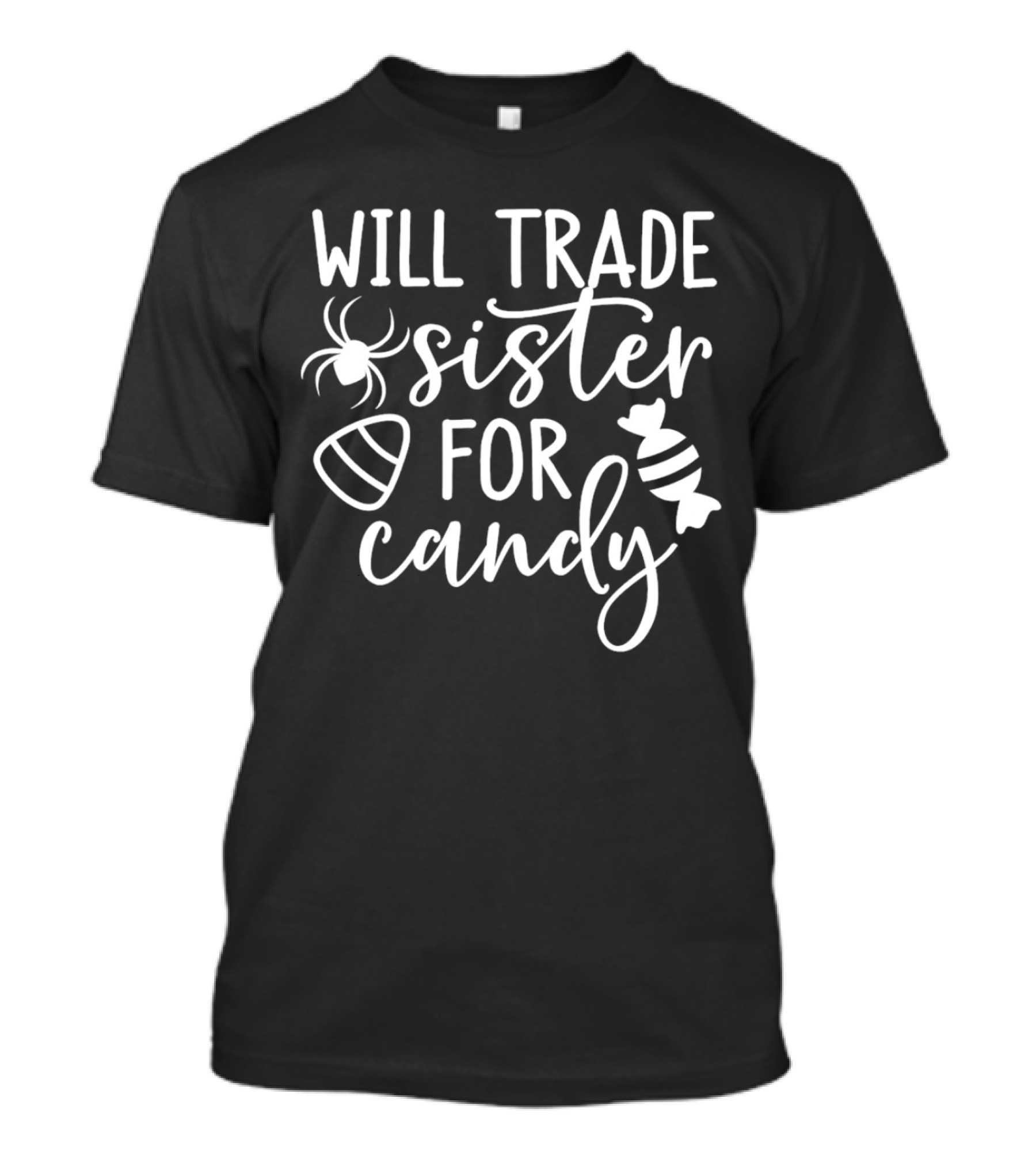 Will Trade Sister For Candy Halloween Spider And Candy Icons T-Shirt