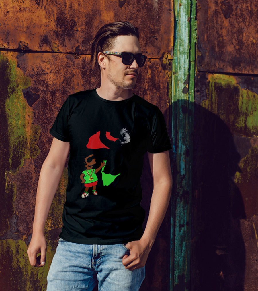 Mandela Bart Simpsons The Dude's My Hero Africa T-Shirt