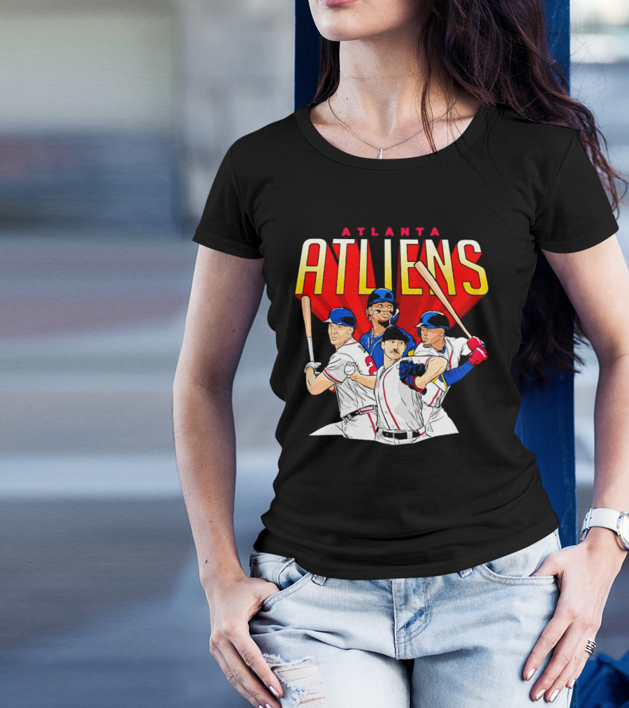 Atlanta ATLiens Braves Players Baseball Fan T-Shirt