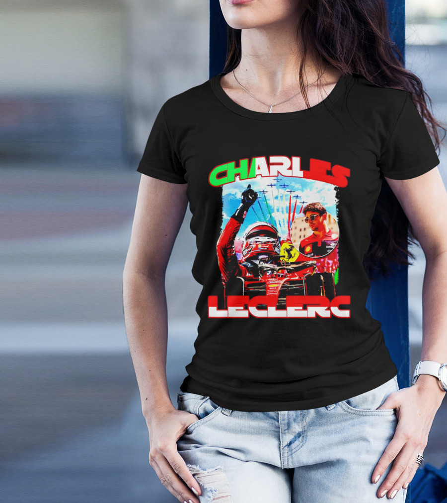 Charles Leclerc Ferrari Formula 1 Racing Champion T-Shirt
