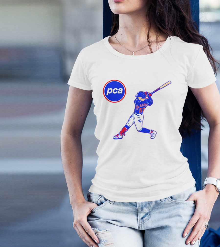 PCA Pete Crow-Armstrong Chicago Cubs Baseball Player Swinging Bat T-Shirt