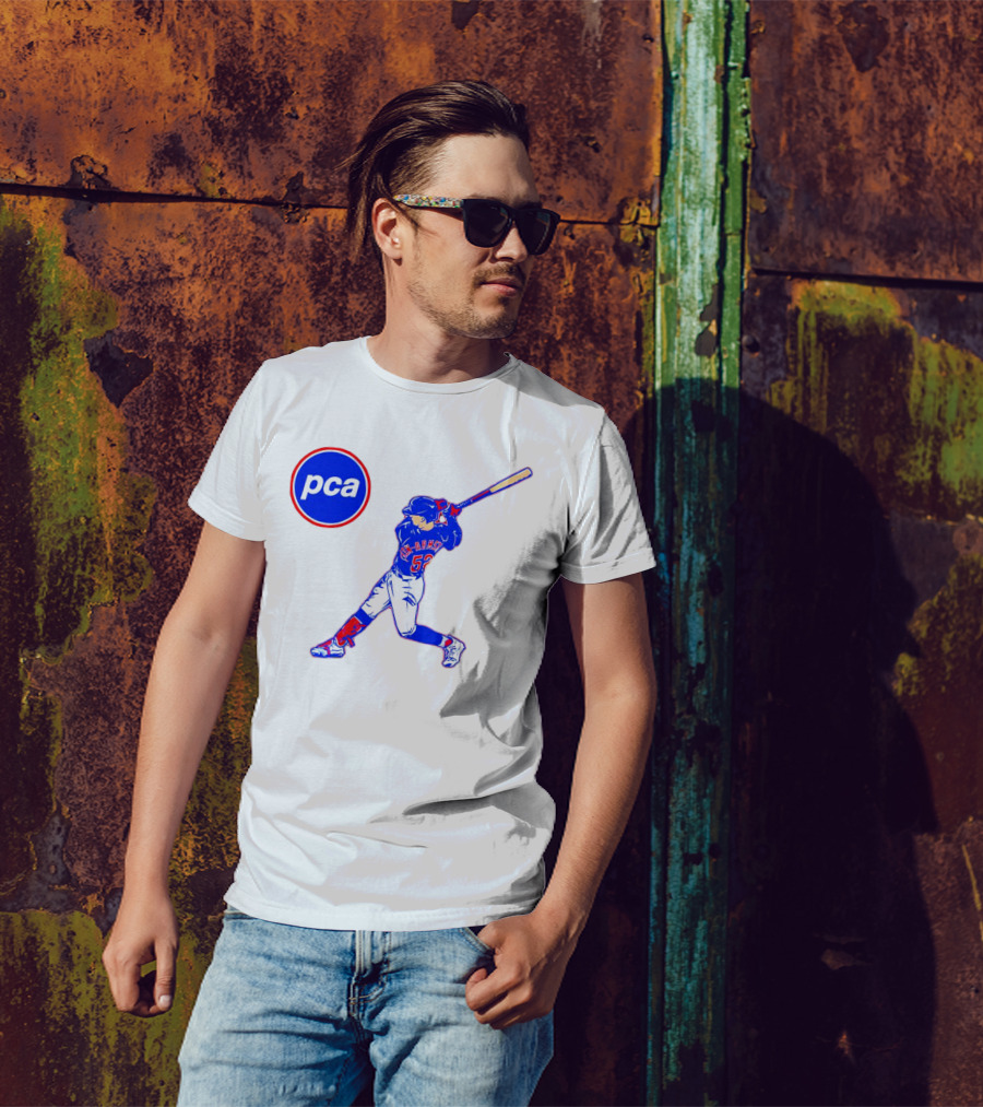 PCA Pete Crow-Armstrong Chicago Cubs Baseball Player Swinging Bat T-Shirt