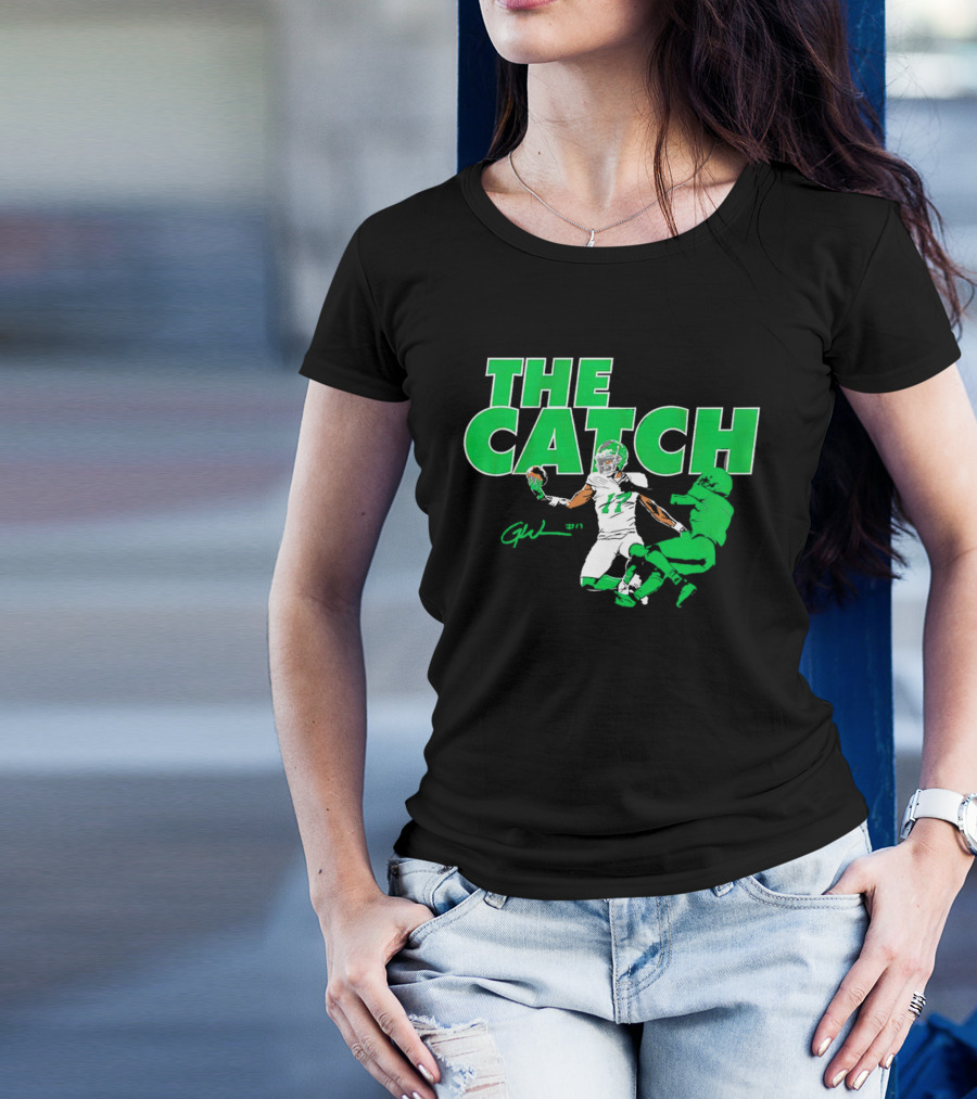 The Catch Garrett Wilson New York Jets Signature GW 17 T-Shirt