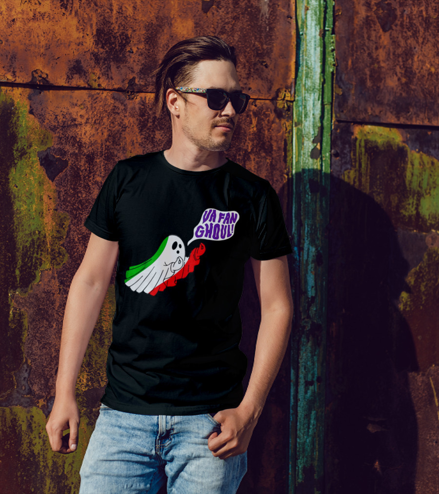 Va Fan Ghoul Ghost With Italian Flag Colors Halloween T-Shirt