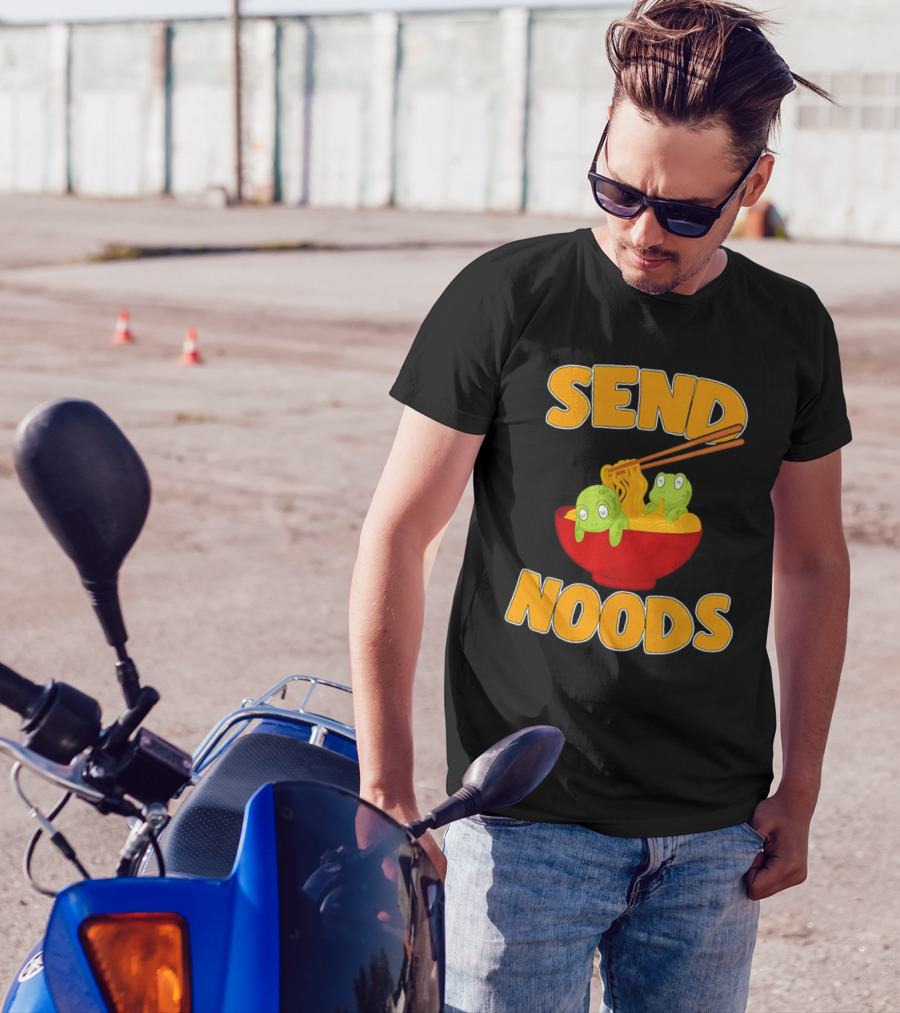 Send Noods Cute Turtles In Ramen Bowl T-Shirt