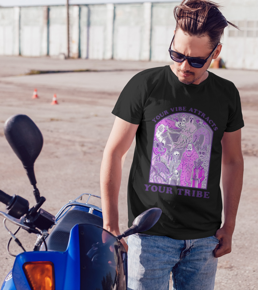 Your Vibe Attracts Your Tribe Violet Creatures And Spirits T-Shirt