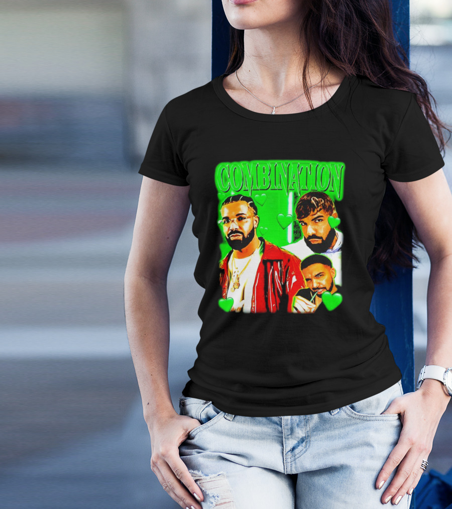 Combination Drake Green Hearts Trio T-Shirt