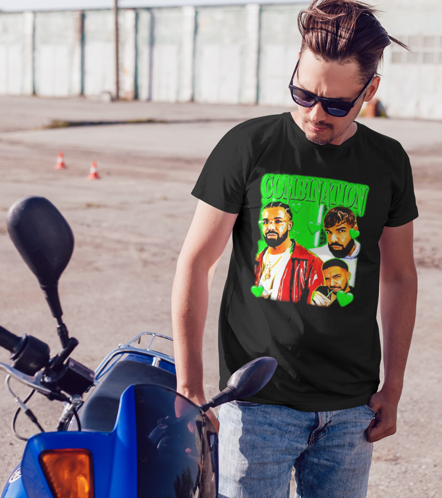 Combination Drake Green Hearts Trio T-Shirt