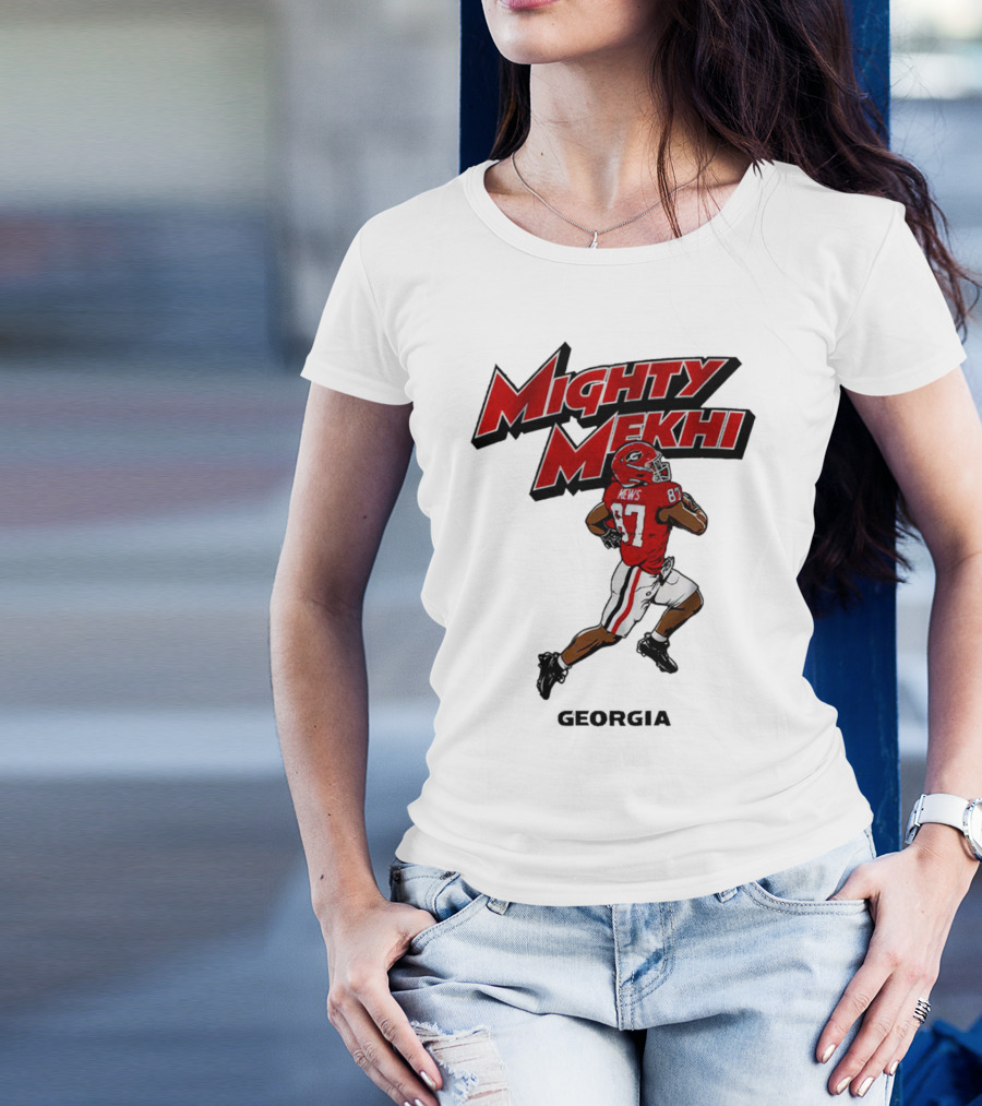 Mighty Mekhi Mews 87 Georgia Bulldogs T-Shirt