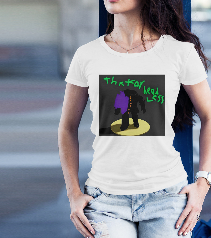 Thx For Head Less Figure Silhouette Standing On Circle T-Shirt