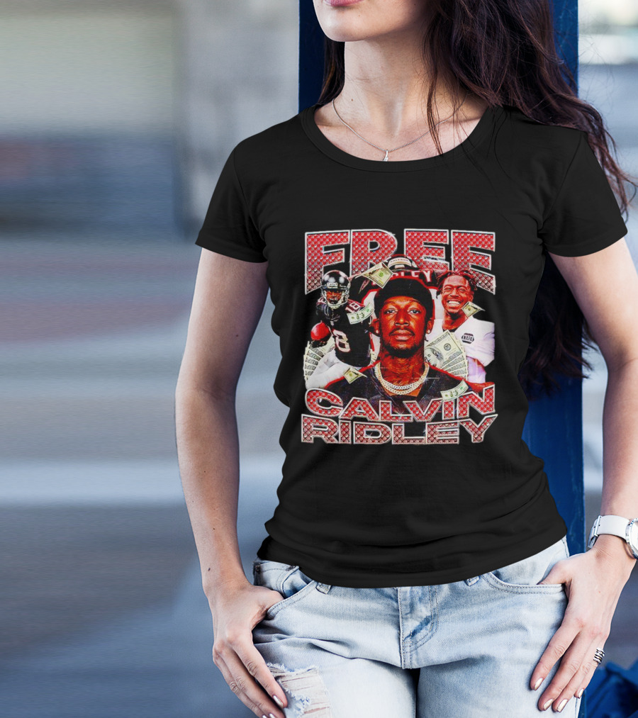 Free Calvin Ridley Atlanta Falcons 18 Vintage Football Player T-Shirt