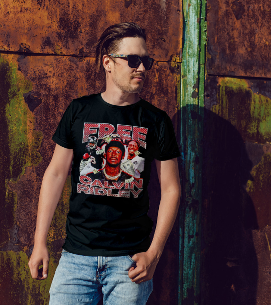 Free Calvin Ridley Atlanta Falcons 18 Vintage Football Player T-Shirt